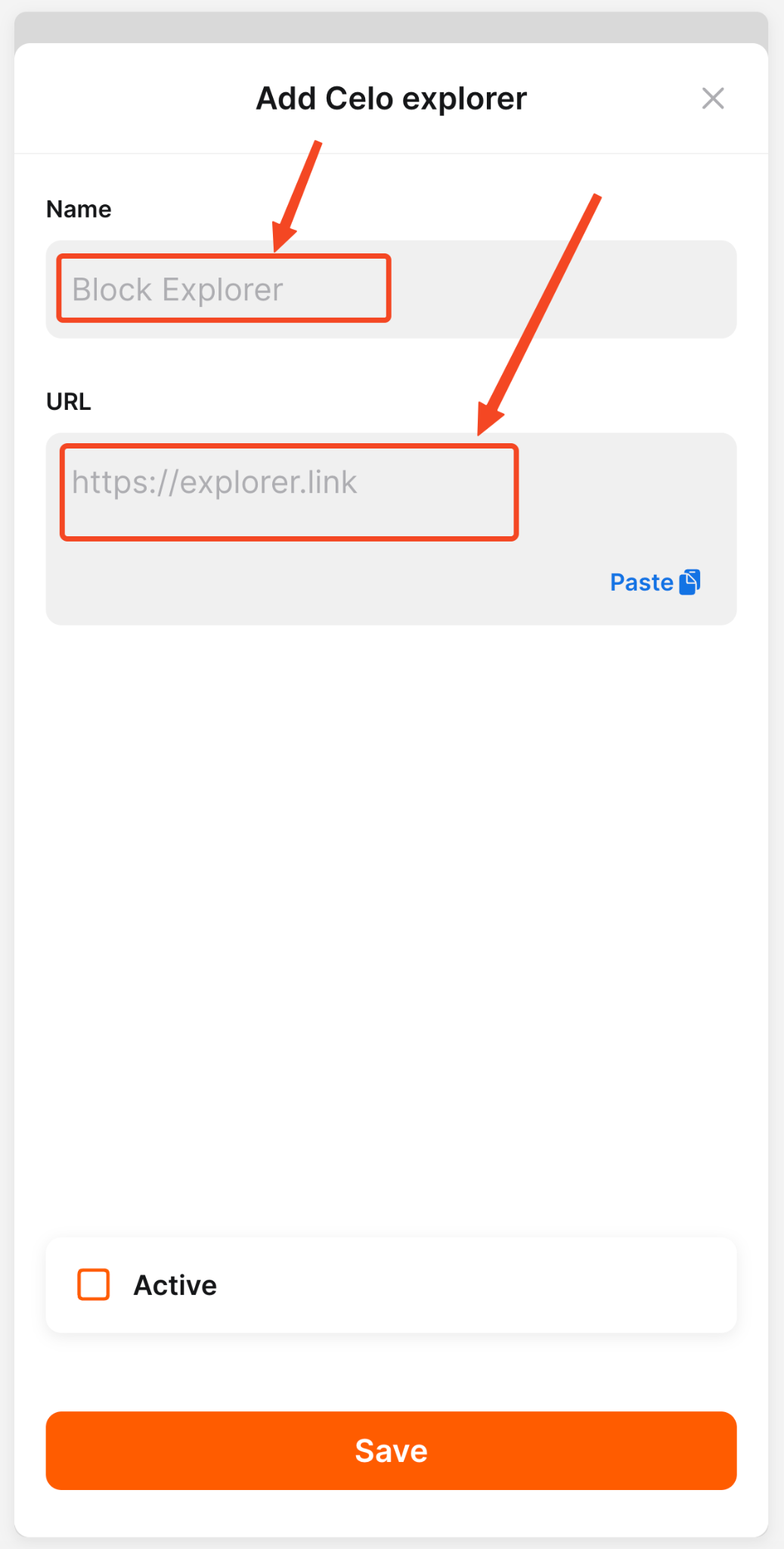Add Celo network explorer menu