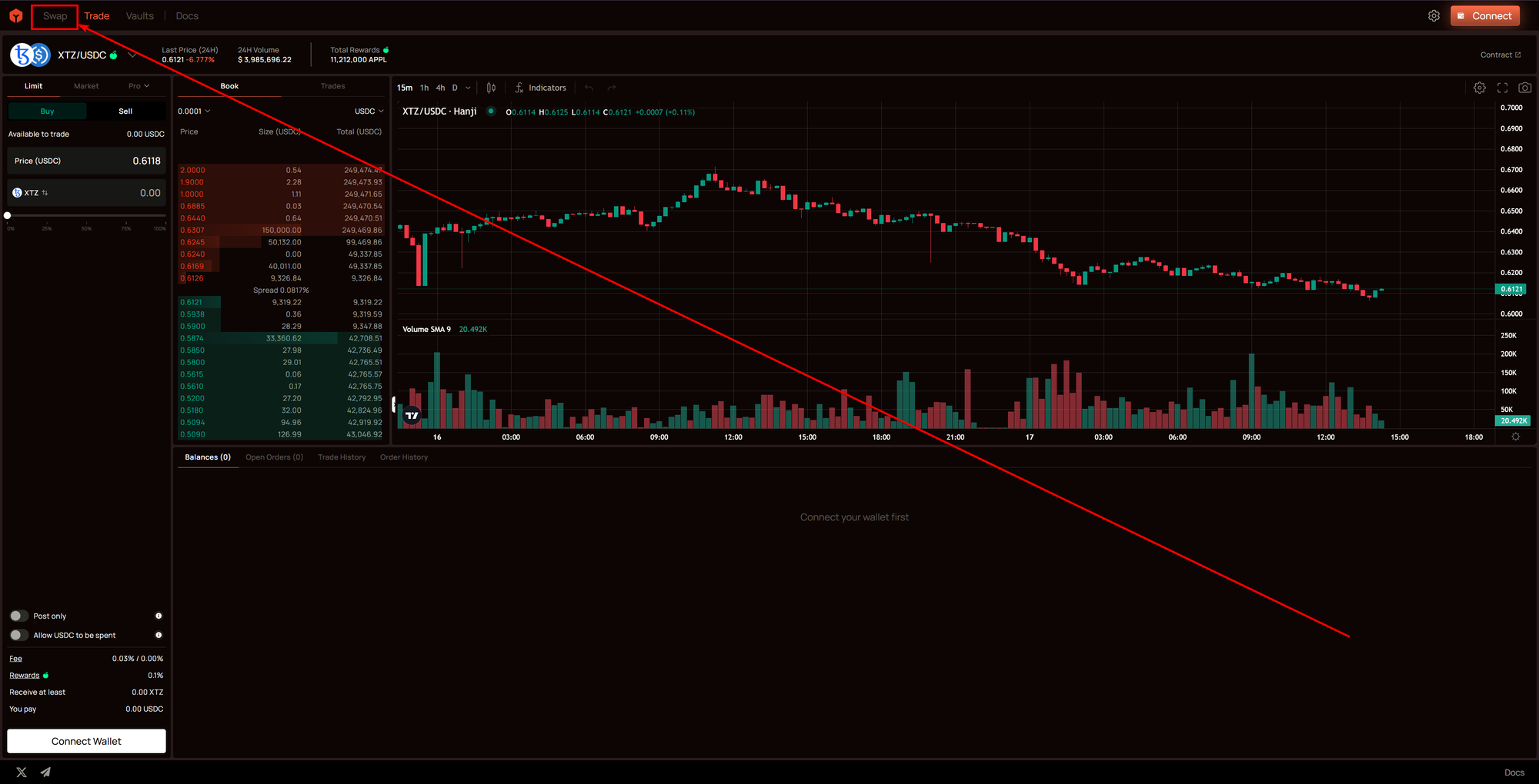 The trading terminal