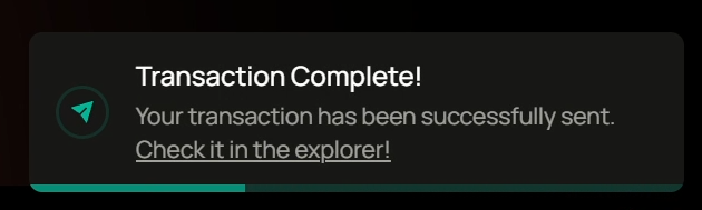 The Transaction Completed notification