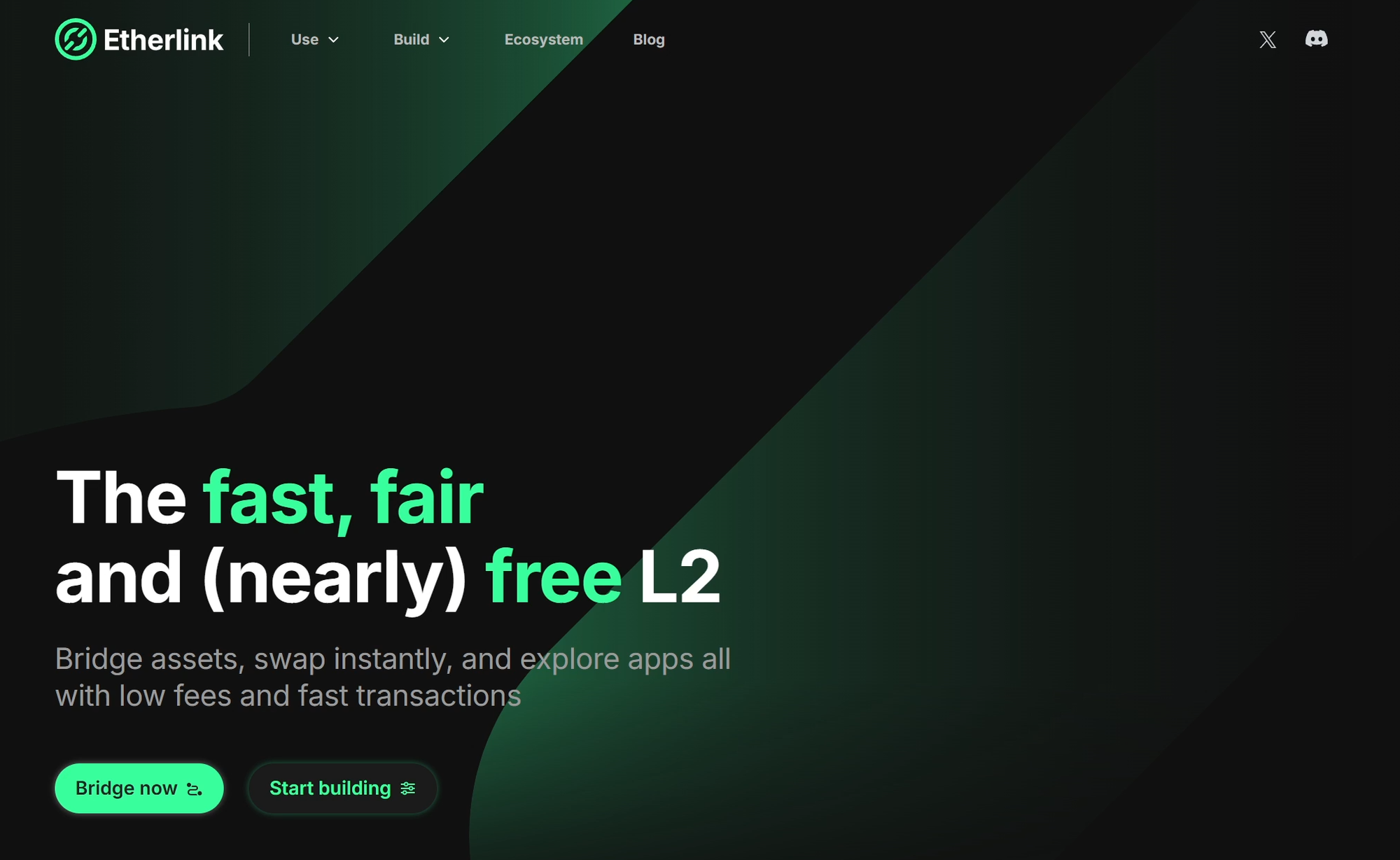 The Etherlink website
