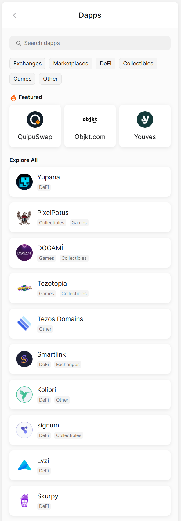 DApps Page