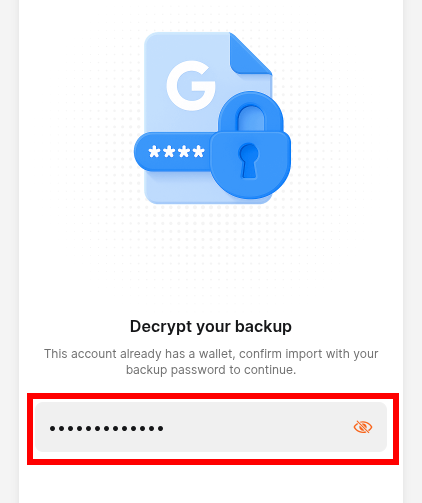 Seedphrase decryption menu